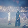 US rapper Travis Scott is joined by Ye, the rap star formerly known as Kanye West during his concert at Circus Maximus in Rome, Italy.