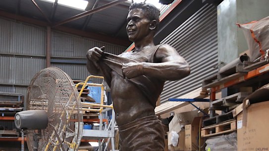 Political football: Winmar statue yet to find a home