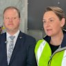 Environment Minister Matthew Swinbourn, Energy Minister Amber-Jade Sanderson, Solar panels, WA, Perth. 