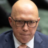 Liberal MP Bridget Archer and Opposition Leader Peter Dutton.