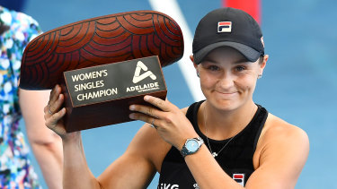 Ash Barty cruised to victory in the final of the Adelaide International against Elena Rybakina.