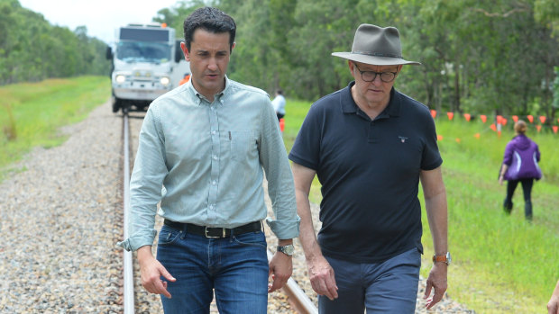 Queensland Premier David Crisafulli with Prime Minister Anthony Albanese.