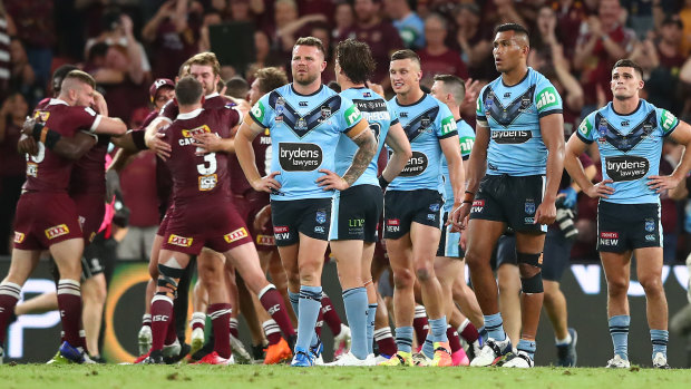 The Blues come to terms with a series loss to Queensland as the Maroons celebrate their win in Origin III.