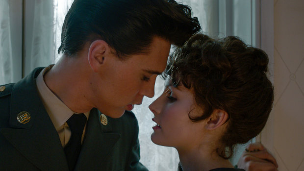 Both nominated: Austin Butler as Elvis and Olivia de Jonge as Priscilla in Baz Luhrmann’s <i>Elvis</i>.