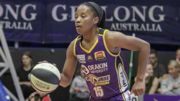 WNBA import Lindsay Allen was in top form again for the Boomers, shown here in action against Canberra on Friday night.