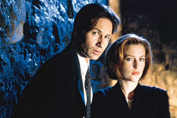 David Duchovny and Gillian Anderson in The X-Files.