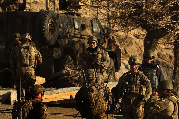Australian soldiers in Uruzgan Province, Afghanistan.