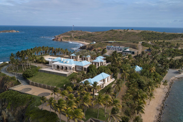 Jeffrey Epstein’s home on the island of Little St James in the US Virgin Islands. 