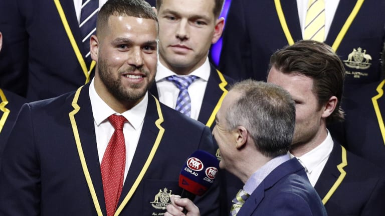 All smiles: All-Australian skipper Lance Franklin.