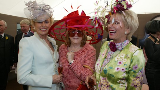 From left: Lady Sonia McMahon, Eileen “Red” Bond, Susan Renouf made up Flemington’s “Holy Trinity”.
