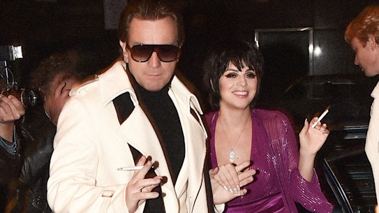 Ewan McGregor as Halston and Krysta Rodriguez as Liza Minnelli.