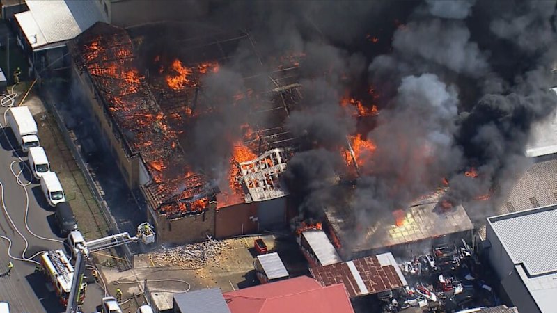 Firefighters battle massive blaze in Sydney’s west