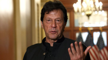 Pakistan's Prime Minister Imran Khan in the US last month.