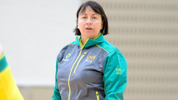 Mainstay: Coach Lisa Alexander at the Diamonds squad camp.