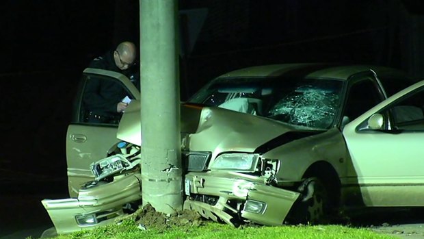 Stolen car crashes into pole in Hampton Park, leaving teenager fighting for life. 