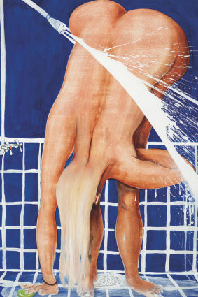 Brett Whiteley's painting of his daughter, Arkie, under the shower.