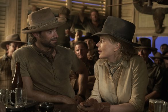 Hugh Jackman and Nicole Kidman in <i>Faraway Downs</i>.