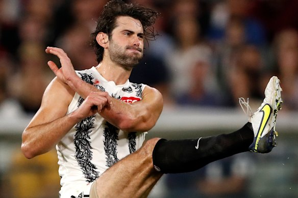 Brodie Grundy in his former life as a Magpie.