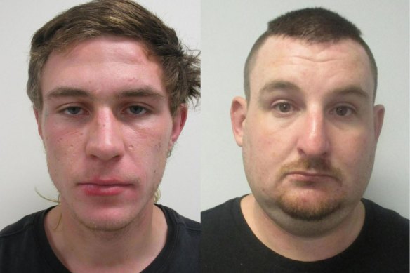 Police had been searching for 24-year-old Kyle Martin (left) and 35-year-old Thomas Myler (right) for days after the alleged attack.