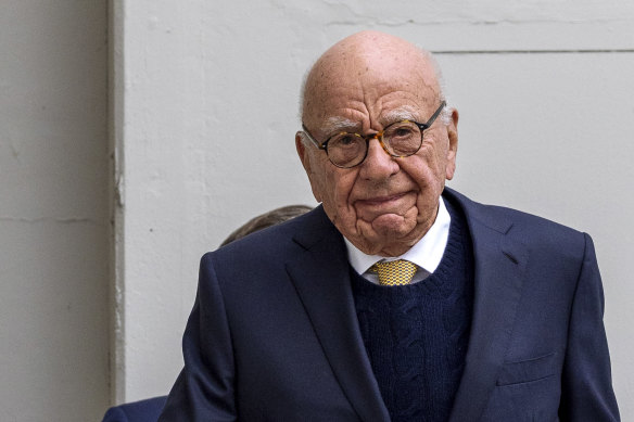 Rupert Murdoch outside a US court room earlier this year as he sought to change the terms of the family trust. 