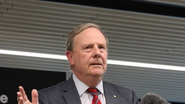Nine Chairman Peter Costello opens the new Nine offices in North Sydney in December 4, 2020.