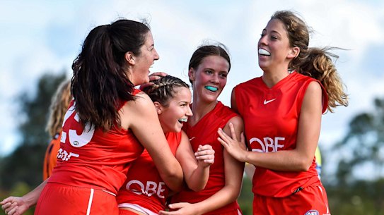 The complete pathway from grassroots to the AFLW is almost in place for Swans academy players Amelia Anderson, Willow Smith, Kyla Tracey and Jess Doyle.