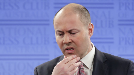 Josh Frydenberg during his May 2020 address to the National Press Club.