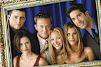 FRIENDS -- Pictured: (l-r) Matt Le Blank as Joey Tribbiani, Courteney Cox as Monica Geller, Matthew Perry as Chandler Bing, Lisa Kudrow as Phoebe Buffay, Jennifer Aniston as Rachel Green, David Schwimmer as Ross Geller -- Photo by: David Bjerke/NBCU Photo Bank