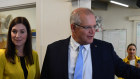 PM Scott Morrison and Boothby MP Nicholle Flint have made a pitch for the small business vote.