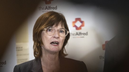 Health Minister Mary-Anne Thomas is pictured at a different health facility last year.