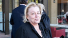 Paola Toppi leaves court on Monday. The Toppi siblings, from the family behind Sydney institution Machiavelli, are at war over their mother’s will.