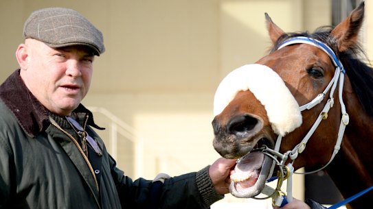 Happy returns: Peter Moody with Shepard after winning the benchmark 78 in Ballarat.