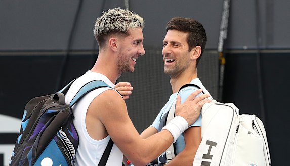 Thanasi Kokkinakis and Novak Djokovic are both playing in Adelaide this week.