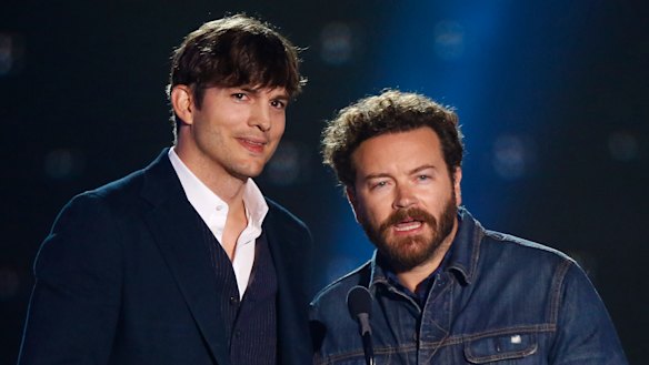 Ashton Kutcher (left) and Danny Masterson at the CMT Music Awards in 2017.
