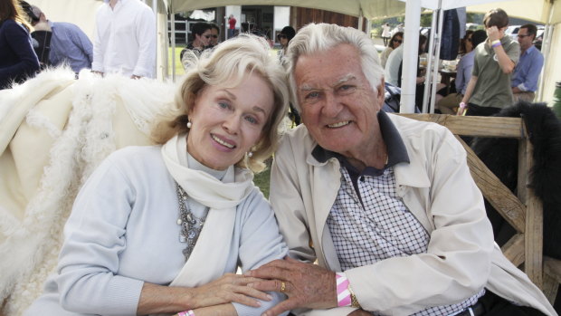 Bob Hawke with his wife Blanche d'Alpuget.