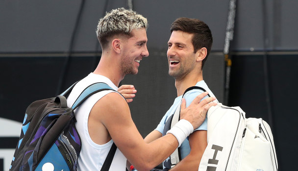 Thanasi Kokkinakis and Novak Djokovic are both playing in Adelaide this week.