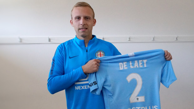 Laet to the party: New Melbourne City signing Ritchie De Laet.