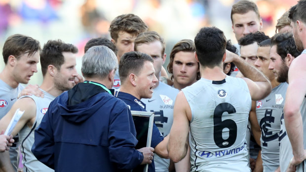 Hard work ahead: Brendon Bolton says there's no secret formula to success for Carlton.