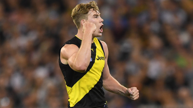 Tom Lynch booted 3 goals in his second game for Richmond.
