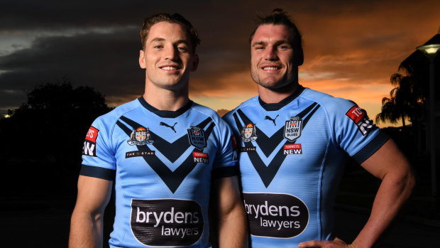 Code hoppers ... NSW Blues Cameron Murray and Angus Crichton.