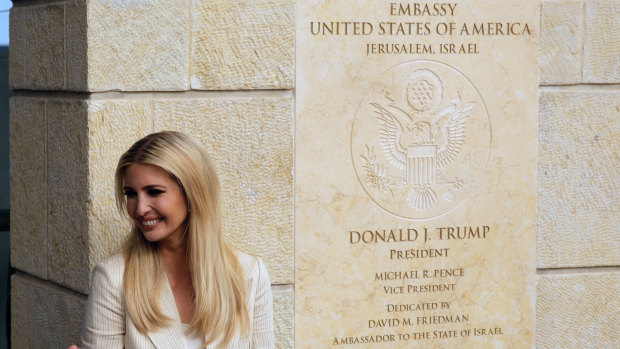 US President Donald Trump's daughter Ivanka Trump, attends the opening ceremony of the new American embassy in Jerusalem.