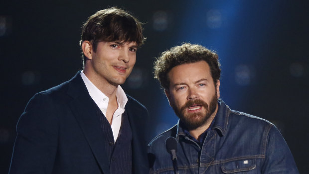 Ashton Kutcher (left) and Danny Masterson at the CMT Music Awards in 2017.