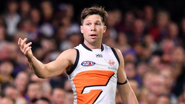 Toby Greene will front the AFL tribunal for the second time in a week on Tuesday night. 