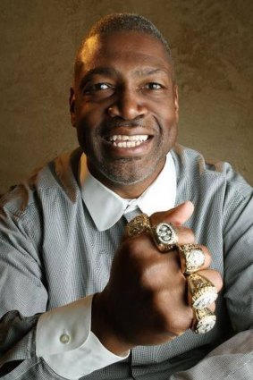 Charles Haley and his five Super Bowl rings.