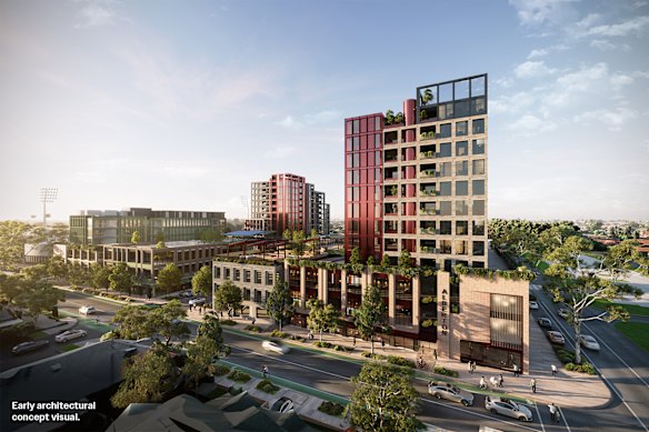 A concept image of the proposed Alberton development.