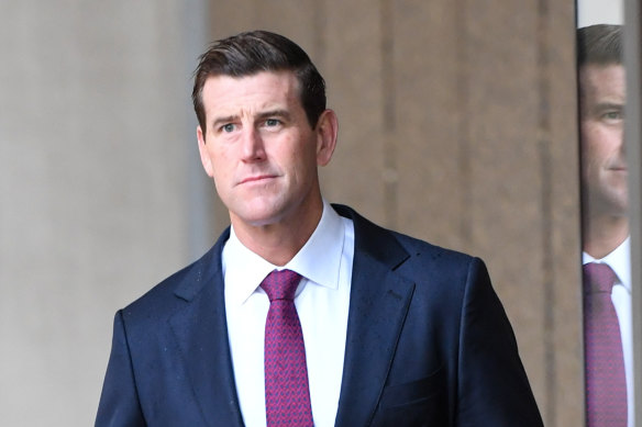 Ben Roberts-Smith outside the Federal Court in Sydney during his defamation trial.