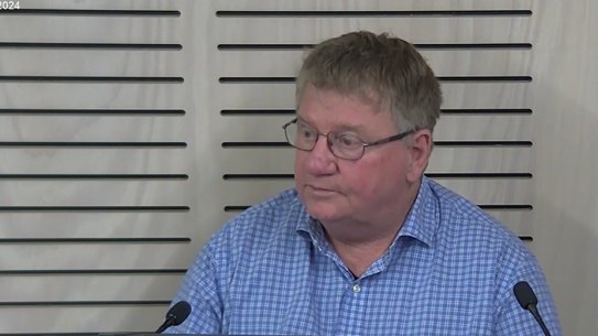 Ivan Webb gives evidence at ICAC on Wednesday.