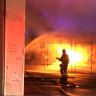 A vacant former furnishings store has been engulfed in flames overnight. 