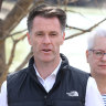 Independent MP Gareth Ward and Premier Chris Minns.