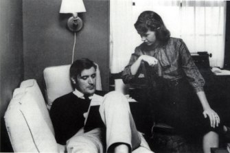 Heather Clark’s biography of Sylvia Plath, seen here with her husband, Ted Hughes, in Boston in 1958, is judicious and measured.
